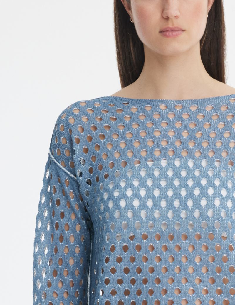 Sarah Pacini Mesh Sweater with Cap Sleeve – Optionsforher