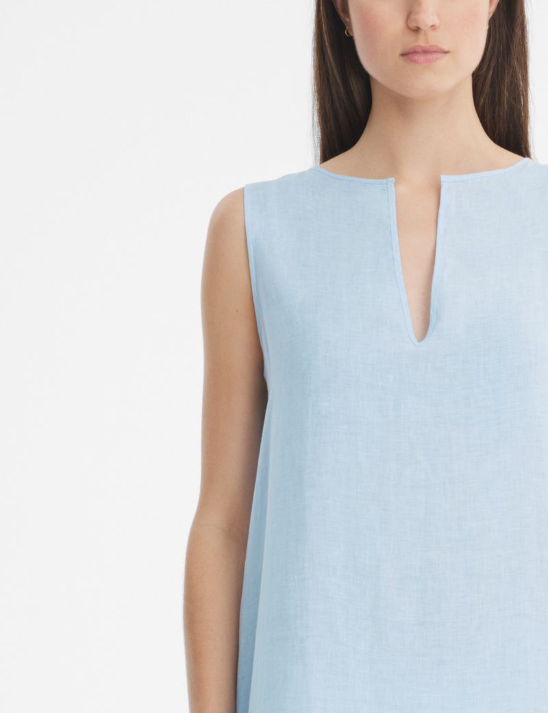 Blue linen linen dress - maxi length by Sarah Pacini