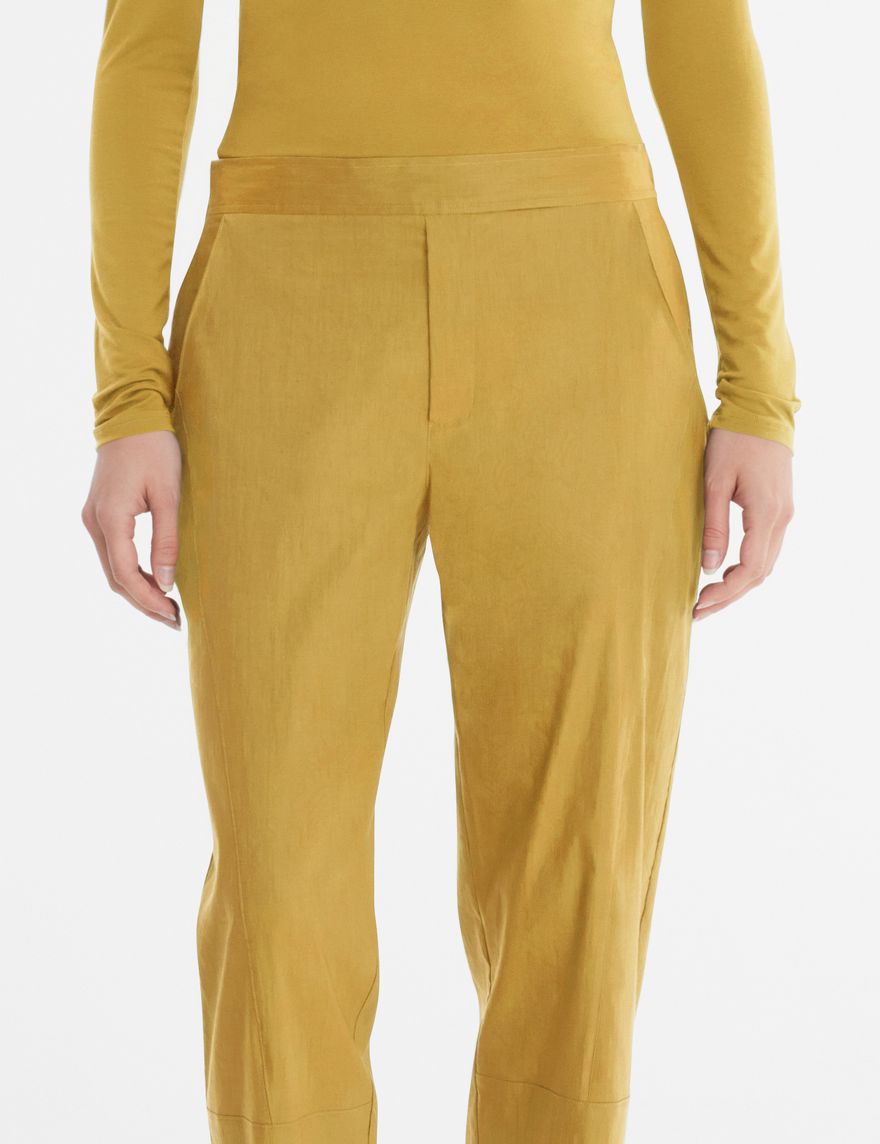 Mustard deals cropped trousers