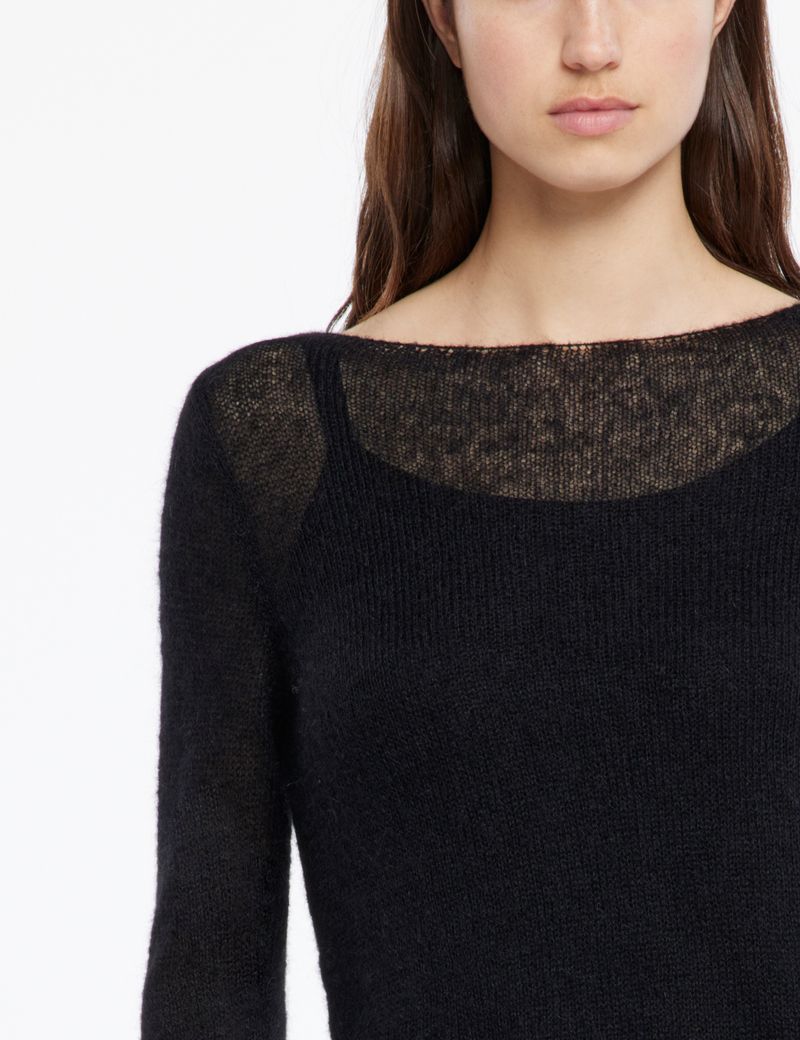 Pull mohair alpaga Sarah Pacini Noir