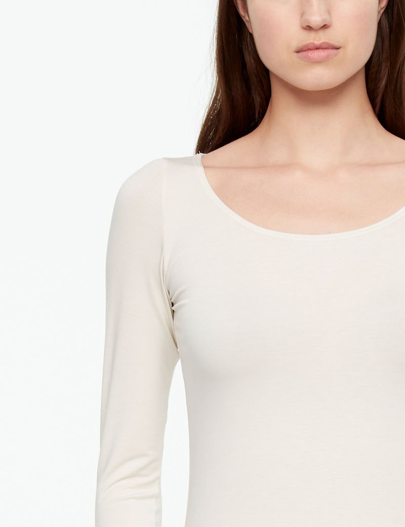 White modal top - long sleeve by Sarah Pacini