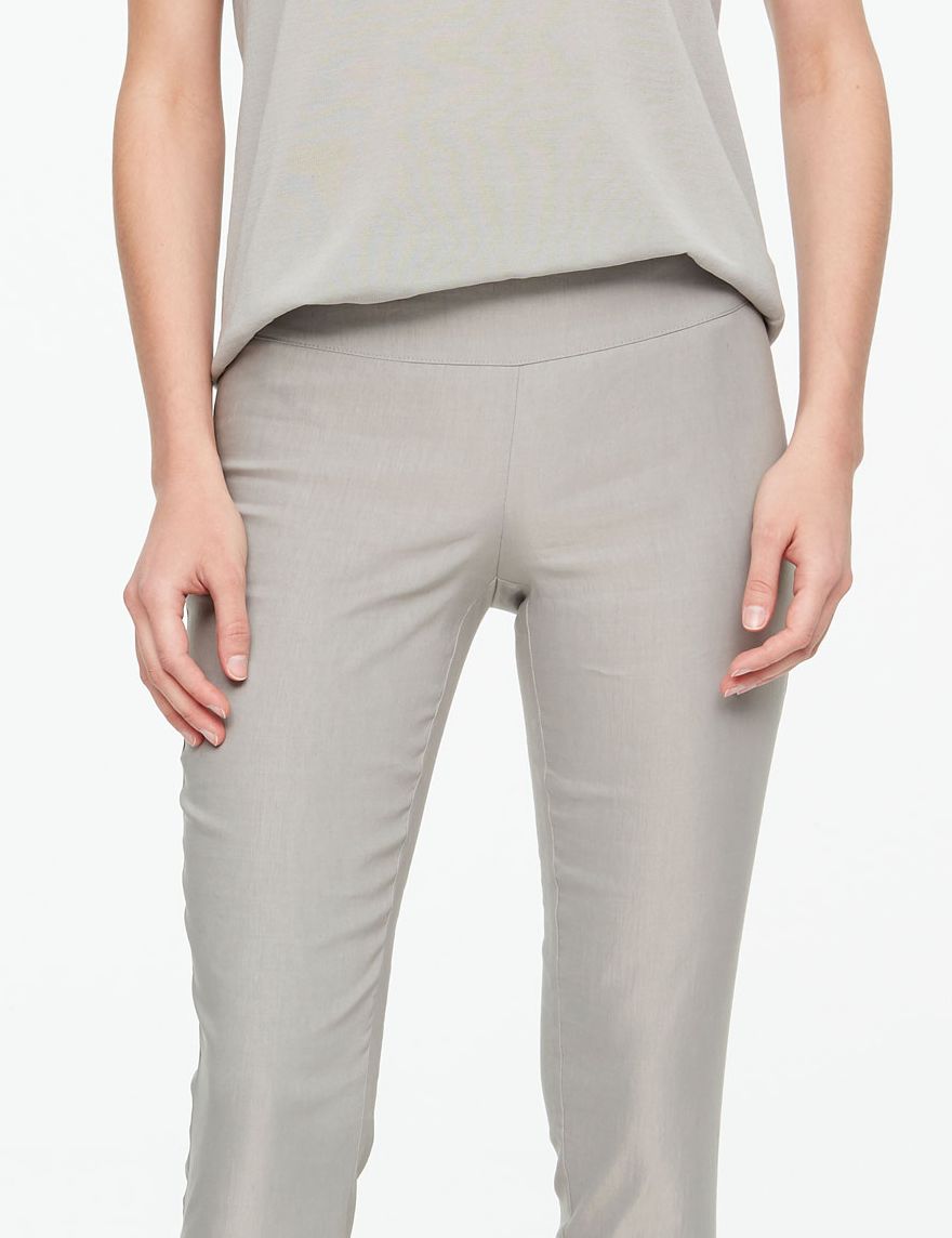 Grey linen capri pants - soumia by Sarah Pacini