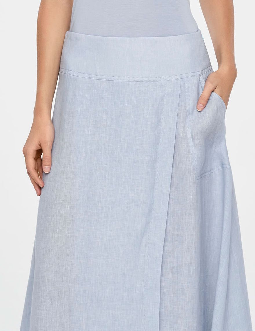 Light blue shop linen skirt