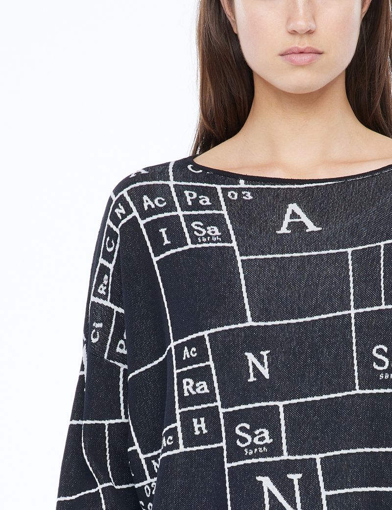 Periodic sales table sweater