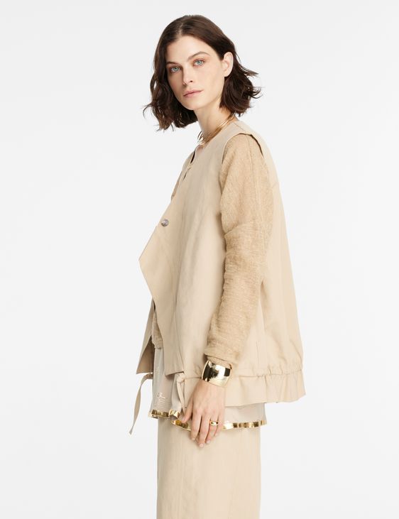 Sarah Pacini Linen-canvas jacket