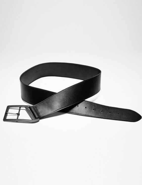 Sarah Pacini Leather belt with asymmetrical buckle