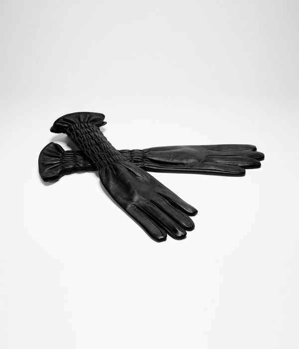 Sarah Pacini Leather gloves - smock wrists