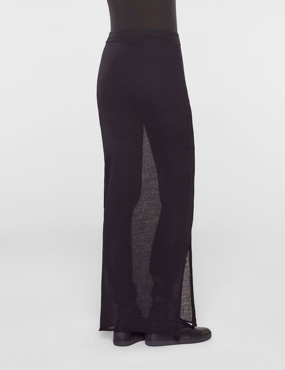 Sarah Pacini Long straight skirt with slits