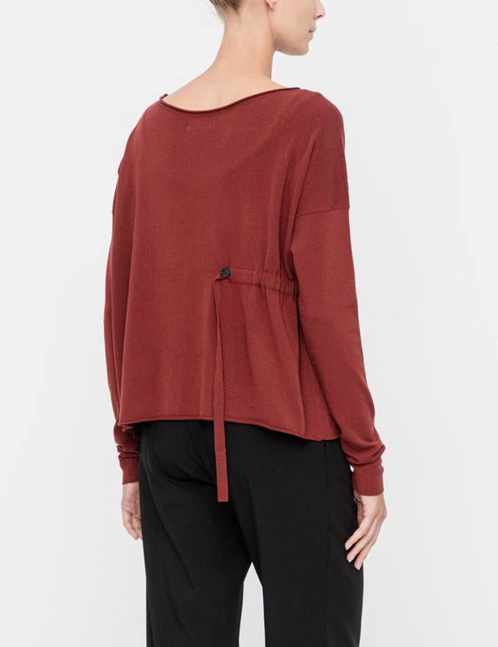 Sarah Pacini Lockerer sweater mit weichem gürtel