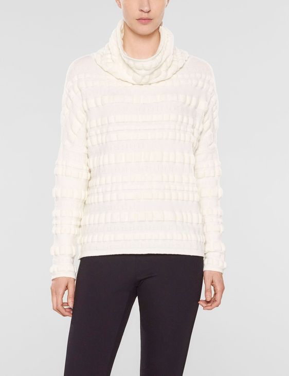 Sarah Pacini Lockerer sweater mit kragen