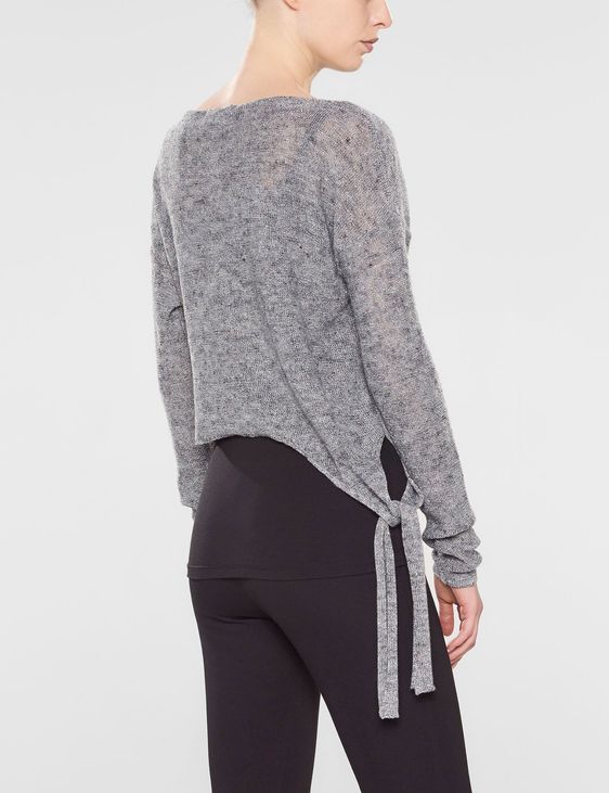 Sarah Pacini Langer sweater mit weichem gürtel