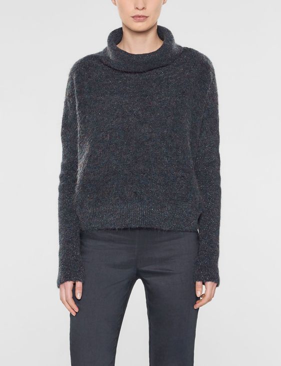 Sarah Pacini Funnel neck short sweater