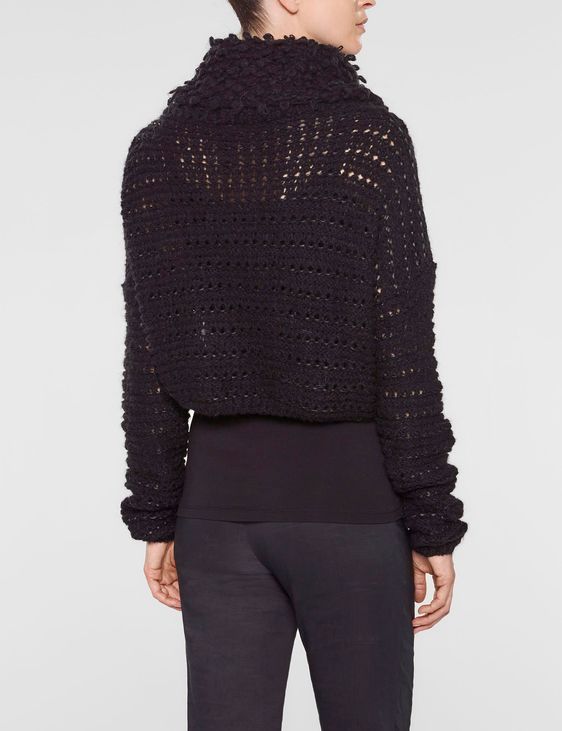 Sarah Pacini Kurzer sweater mit trichterkragen