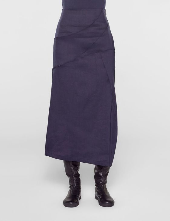 Sarah Pacini Long asymmetrical skirt