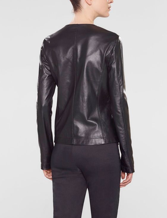 Sarah Pacini Fitted leather jacket