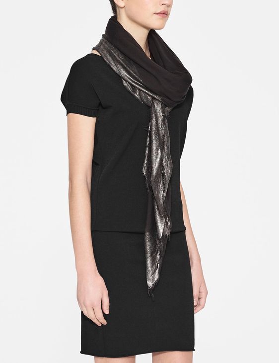 Sarah Pacini SCARF WITH SHIMMERING EDGES
