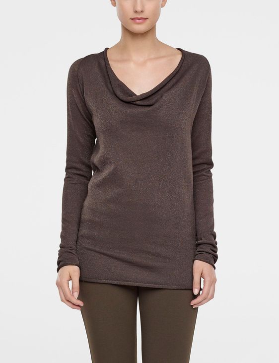 Sarah Pacini Sweater, cowl neck
