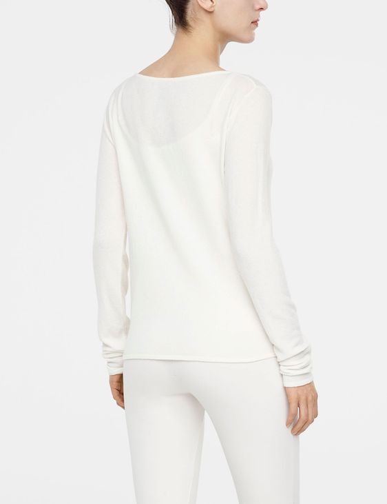 Sarah Pacini V-neck sweater with zippered panel