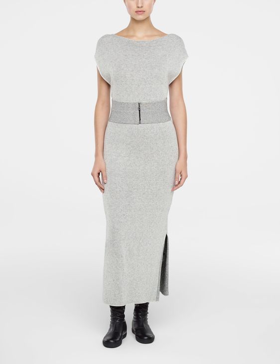 Sarah Pacini Long dress with side slit