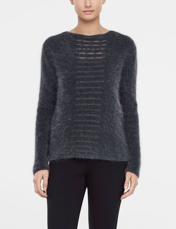 Sarah Pacini Boat neck short sweater