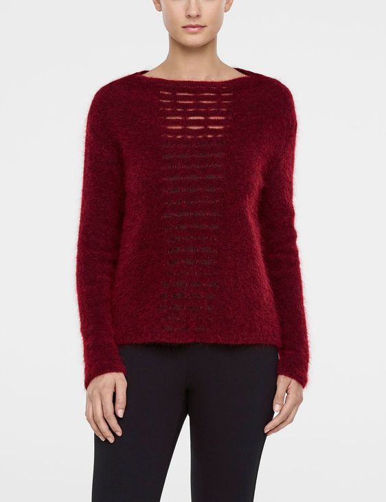 Sarah Pacini Boat neck short sweater