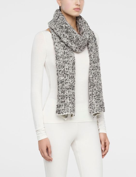 Sarah Pacini Textured soft alpaca scarf
