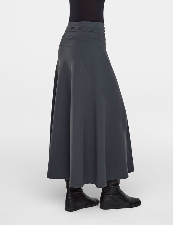 Sarah Pacini Long skirt, high pleated waist