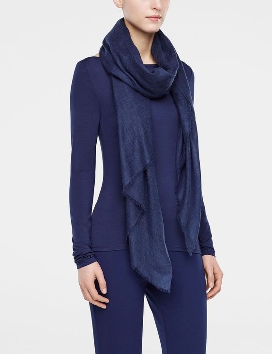 Sarah Pacini Soft scarf, frayed edges