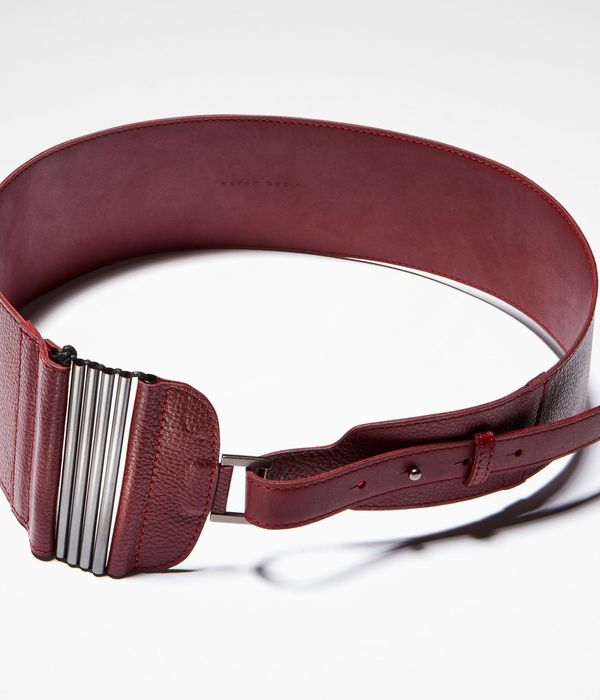 Sarah Pacini Leather belt with silver details