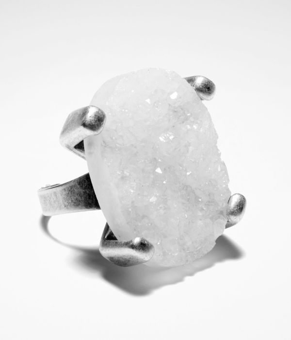 Sarah Pacini Frosted cristal silver ring