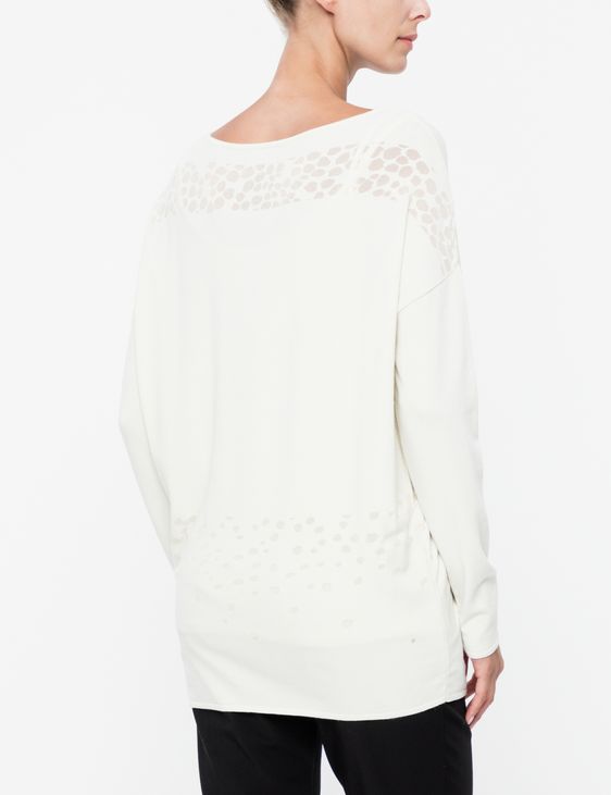 Sarah Pacini Langer Pullover - transparente Sprenkel