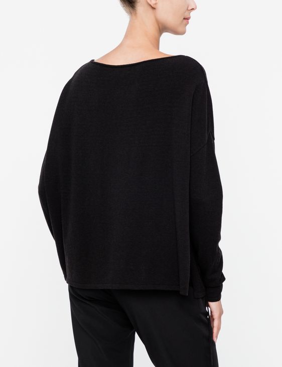 Sarah Pacini Grafischer Pullover mit aufgesetzter Tasche