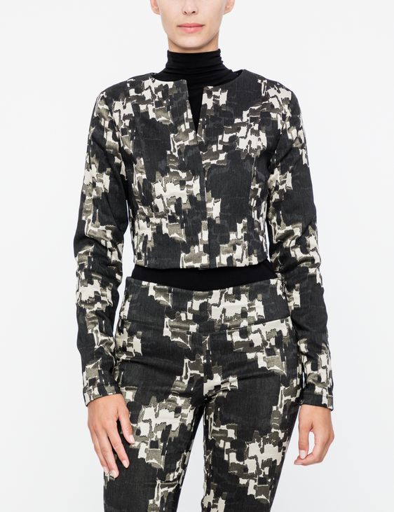 Sarah Pacini Cropped jacket - camouflage