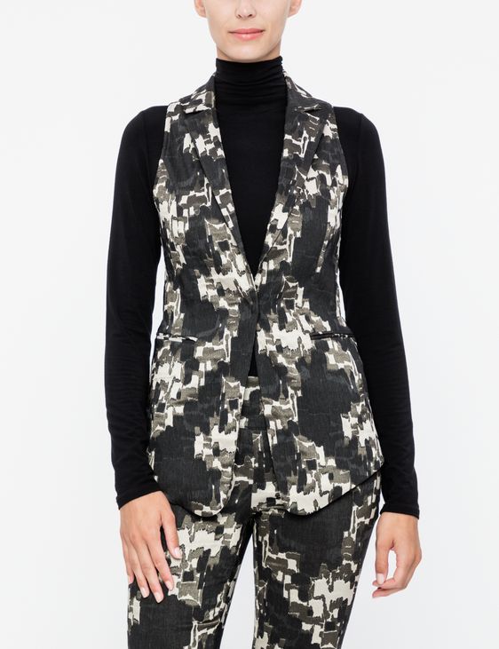 Sarah Pacini Sleeveless jacket - camouflage