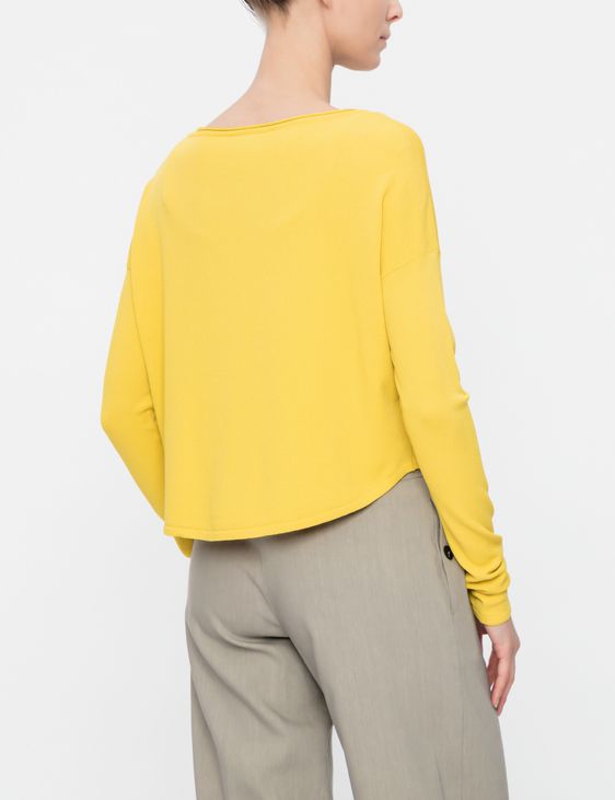 Sarah Pacini CROPPED SWEATER - PADDED DETAILS