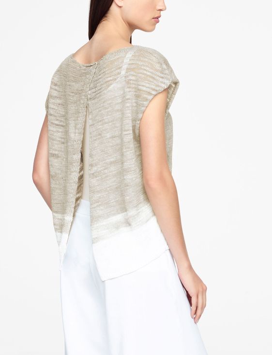 Sarah Pacini OMBRE SWEATER - CAPPED SLEEVES