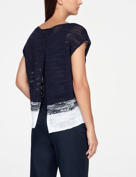 Sarah Pacini OMBRE SWEATER - CAPPED SLEEVES