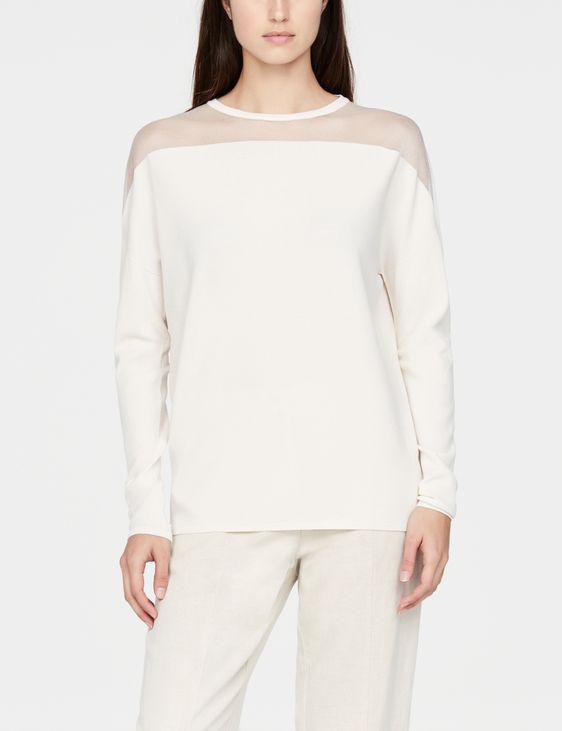 Sarah Pacini Round-neck sweater - sheer details