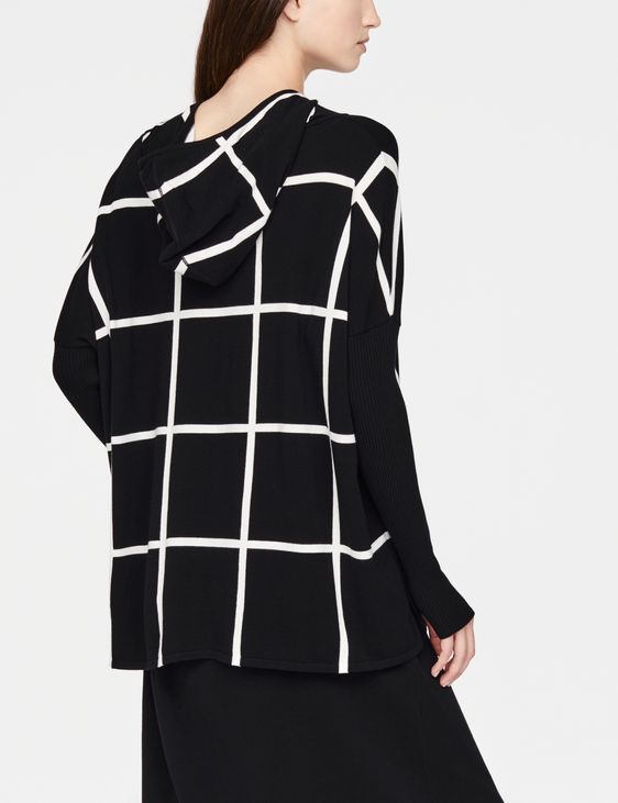 Sarah Pacini Long sweater - grid motif