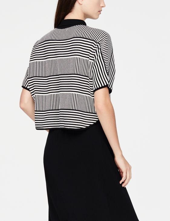 Sarah Pacini Cropped Shirt - Lines