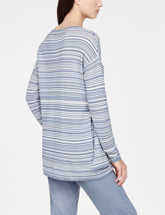 Sarah Pacini Asymmetric sweater - stripes