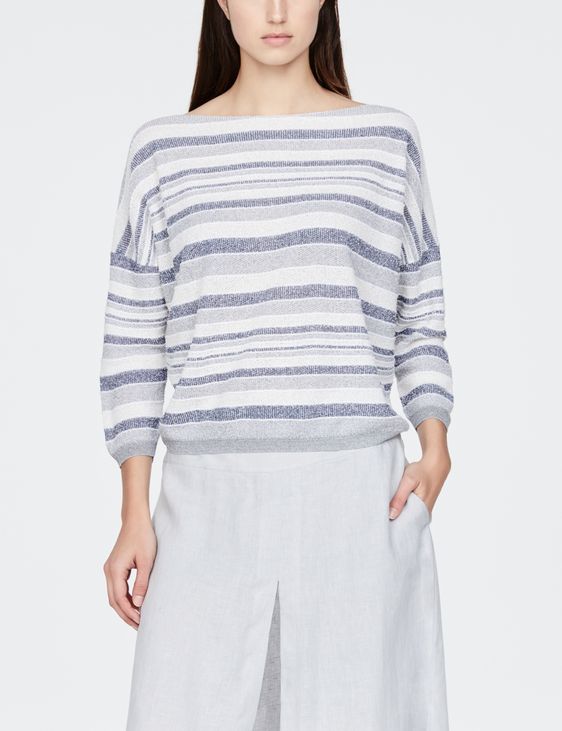 Sarah Pacini Full sleeve sweater - faded stripes