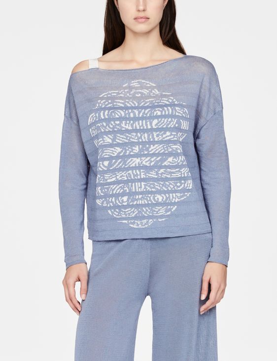 Sarah Pacini Linen sweater - asymmetric