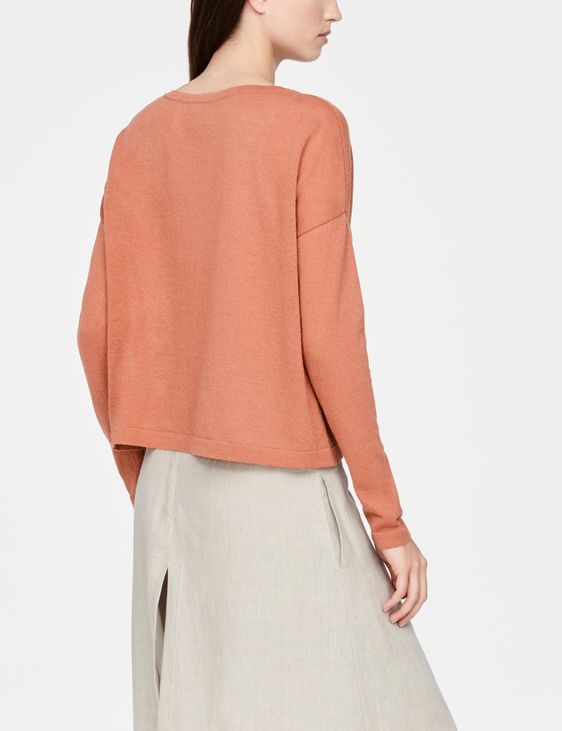 Sarah Pacini Linen-cotton sweater - cropped