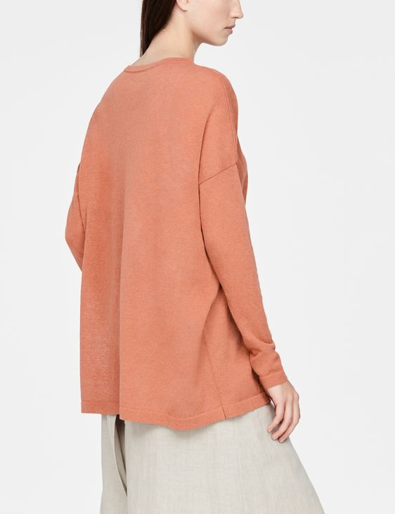 Sarah Pacini Linen cotton sweater - pocket