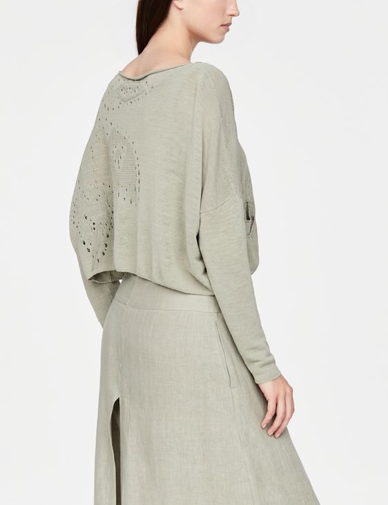 Sarah Pacini Cropped linen sweater - mandana