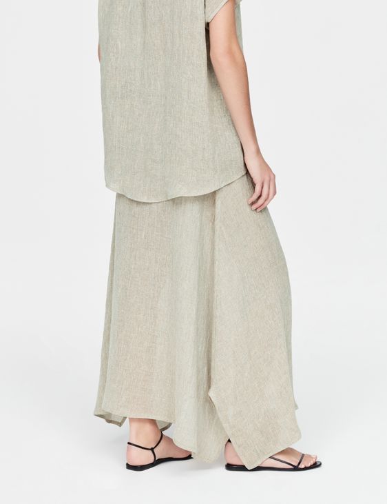 Sarah Pacini Linen skirt - rustic weave