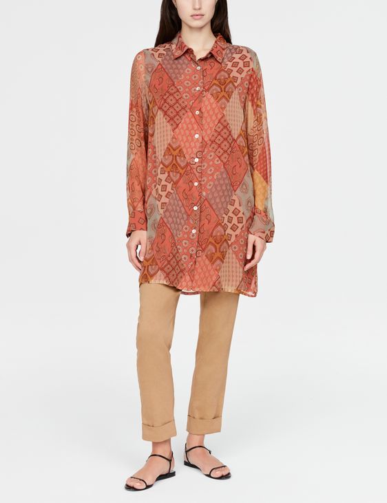 Sarah Pacini lang hemd - patchwork