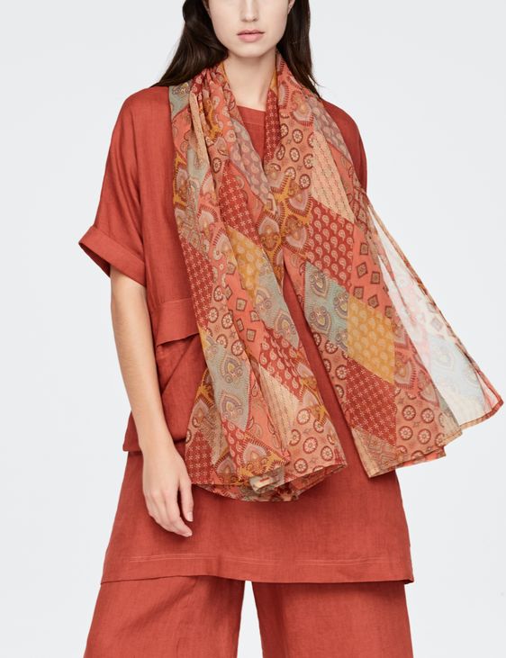 Sarah Pacini Oversized scarf - patchwork