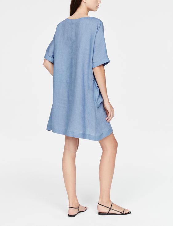 Sarah Pacini linnen jurk - korte mouwen
